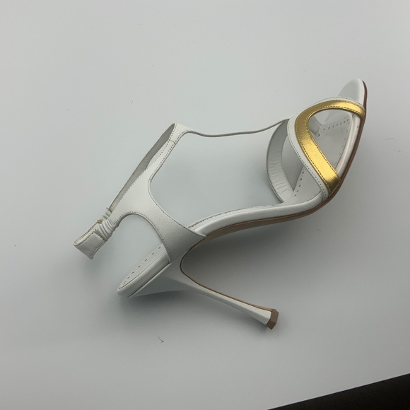 MANOLO BLAHNIK  NAPPA LEATHER SANDALS - Picture 1 of 5